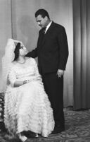 Studio portrait of a bride and a groom