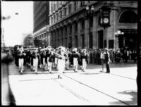 Bruin Band escorting John Phillip Sousa, 1928