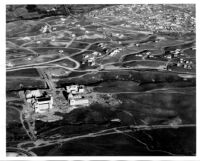 Aerial view of UCLA and Westwood Hills, 1929