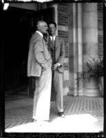 Dedication ceremony - Shepherd I. Franz and unidentified man, 1930