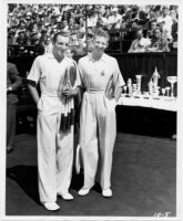Tennis players Frederick J. Perry and J. Donald Budge, 1937