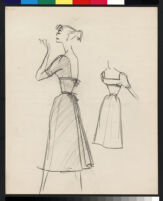 Cashin's illustrations of dresses inspired by underpinnings. f05-09