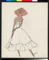 Cashin's illustrations of dresses inspired by underpinnings. f05-07