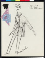 Cashin's illustrations of at-home wear designs, with swatches and blurbs. f03-17