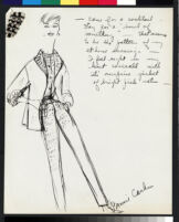 Cashin's illustrations of at-home wear designs, with swatches and blurbs. f03-01