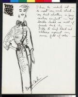 Cashin's illustrations of at-home wear designs, with swatches and blurbs. f03-05