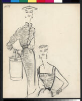 Cashin's illustrations of knit ensembles designed for Guttman Brothers. f07-04