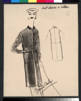 Cashin's illustrations of knit ensembles with leather for Guttman Bros and Sills and Co. f09-09