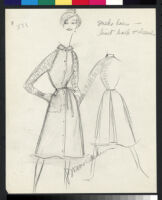 Cashin's illustrations of knit ensembles with leather for Guttman Bros and Sills and Co. f09-13