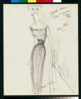 Cashin's illustrations of pleated silk dress designs. f04-06