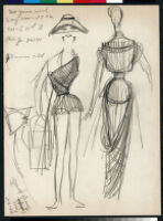 Cashin's illustrations of pleated silk dress designs. f04-07