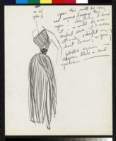Cashin's illustrations of pleated silk dress designs. f04-05