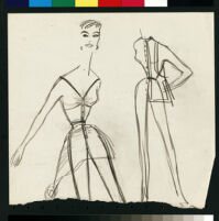 Cashin's rough sketches of ready-to-wear designs for Sills and Co. b072_f05-01