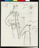 Cashin's rough sketches of ready-to-wear designs for Sills and Co. b072_f05-26