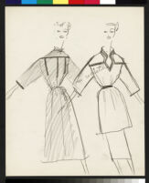 Cashin's rough sketches of ready-to-wear designs for Sills and Co. b072_f05-09