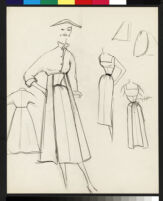 Cashin's rough sketches of ready-to-wear designs for Sills and Co. b072_f05-10