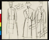 Cashin's rough sketches of ready-to-wear designs for Sills and Co. b072_f05-21