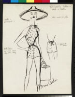 Cashin's illustrations of hand-painted leather separates designed for Sills and Co. f10-03