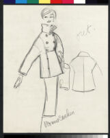 Cashin's illustrations of leather or suede ready-to-wear designs for Sills and Co. f03-04