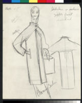 Cashin's illustrations of leather or suede ready-to-wear designs for Sills and Co. f03-13