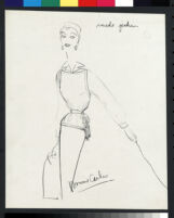 Cashin's illustrations of leather or suede ready-to-wear designs for Sills and Co. f03-23