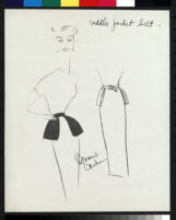 Cashin's illustrations of leather or suede ready-to-wear designs for Sills and Co. f03-24