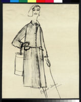 Cashin's illustrations of ready-to-wear ensembles with outerwear for Sills and Co. b076_f04-08