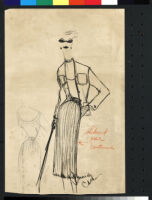 Cashin's illustrations of ready-to-wear ensembles with outerwear for Sills and Co. b076_f04-09