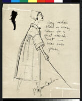 Cashin's illustrations of ready-to-wear ensembles with outerwear for Sills and Co. b076_f04-11