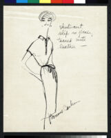 Cashin's illustrations of ready-to-wear ensembles with outerwear for Sills and Co. b076_f04-14