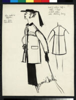 Cashin's illustrations of ready-to-wear ensembles with outerwear for Sills and Co. b076_f04-16