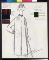 Cashin's illustrations of coat designs for March and Mendl, a division of Harris Raincoat Co. f06-07