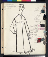 Cashin's illustrations of coat designs for March and Mendl, a division of Harris Raincoat Co. f06-17