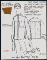 Cashin's illustrations of ready-to-wear designs for Alex Gropper, with swatches (reduced copies). f10-04