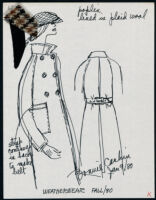 Cashin's illustrations of ready-to-wear designs for Russell Taylor, Fall 1980 collection. b048_f02-12