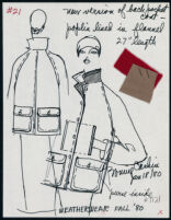 Cashin's illustrations of ready-to-wear designs for Russell Taylor, Fall 1980 collection. b048_f02-21