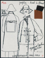 Cashin's illustrations of ready-to-wear designs for Russell Taylor, Fall 1980 collection. b048_f02-23