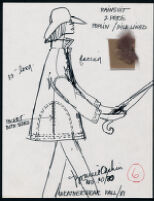 Cashin's illustrations of ready-to-wear designs for Russell Taylor, Fall 1981 collection. b050_f01-05