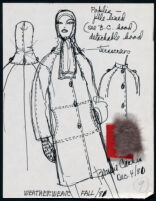 Cashin's illustrations of ready-to-wear designs for Russell Taylor, Fall 1981 collection. b050_f01-08