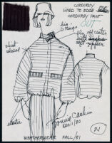 Cashin's illustrations of ready-to-wear designs for Russell Taylor, Fall 1981 collection. b050_f01-20