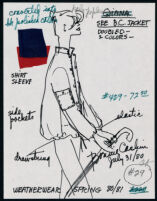 Cashin's illustrations of ready-to-wear designs for Russell Taylor, Spring 1980 - 1981 collection. b048_f05-14