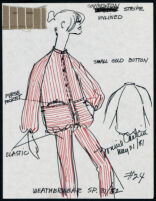 Cashin's illustrations of ready-to-wear designs for Russell Taylor, Spring 1981 - 1982 collection. b050_f03-08