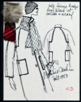 Cashin's illustrations of ready-to-wear designs for Russell Taylor, Fall 1983 collection. f04-06
