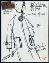 Cashin's illustrations of ready-to-wear designs for Russell Taylor, Fall 1983 collection. f04-09