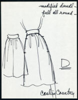 Cashin's illustrations of ready-to-wear designs for Russell Taylor, pant and skirt styles. b054_f03-05