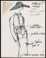 Cashin's illustrations of ready-to-wear designs for Russell Taylor, Spring 1980 collection. b055_f05-09