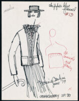 Cashin's illustrations of ready-to-wear designs for Russell Taylor, Spring 1980 collection. b055_f05-15