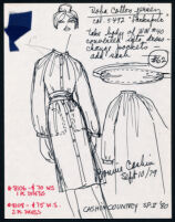 Cashin's illustrations of ready-to-wear designs for Russell Taylor, Spring II 1980 collection. f01-16