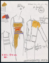 Cashin's illustrations of ready-to-wear designs for Russell Taylor, Spring II 1980 collection. f01-22