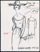 Cashin's illustrations of ready-to-wear designs for Russell Taylor, Spring II 1980 collection. f01-26